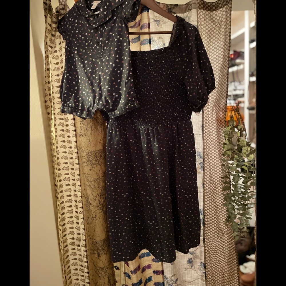 Mommy & Me matching smocked dress & romper